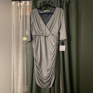 Andrew Marc Dress new with tags Silver size 14